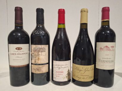 Lot de 5 bouteilles: 1 Château des Crès Ricard...