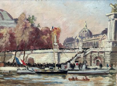 Pierre GATIER (1878-1944), Huile sur panneau,...
