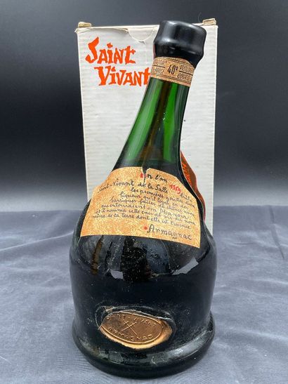 1 bouteille d’armagnac Saint Vivant, 70 cl,...