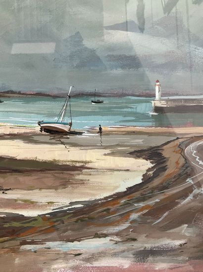 LEMIRRE, Louis-Henry (1929–2000). Beach Landscape.
Oil...