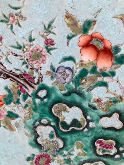 CHINE, fin du XIXe siècle.
Plaque circulaire...