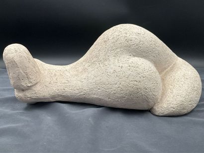 Plaster sculpture by Gil, “Reclining Woman,”...