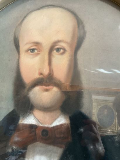 Pastel, portrait de Gustave François BELLANGER...
