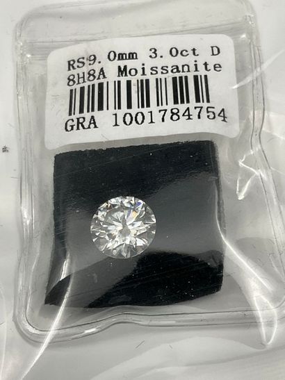 3-carat Moissonite with certificate.