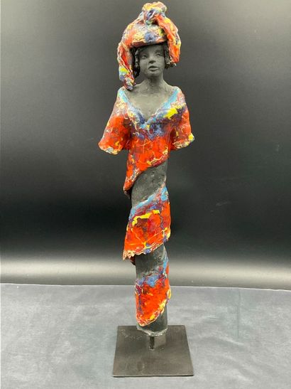 2 ceramic sculptures by Maryvonne CLARA,...