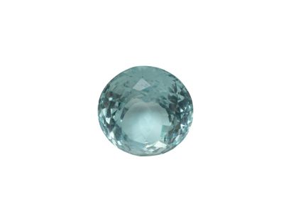 Round faceted aquamarine on paper.
Weight:...