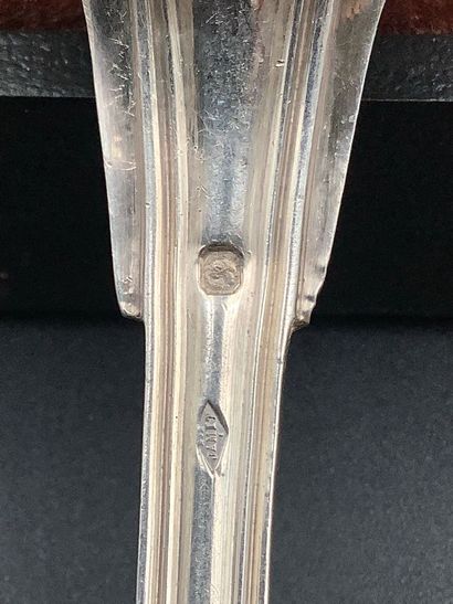 Argent, ménagère en argent, 13 cuillères...