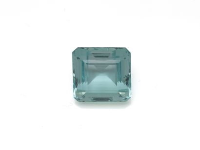Square cut-degree aquamarine on paper.
Weight:...