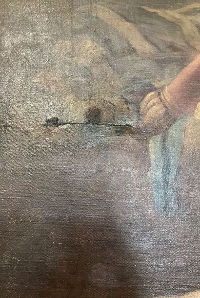 Victor LAINE (1830-1911) Grande huile sur...