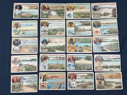 20 cartes postales publicitaires anciennes...