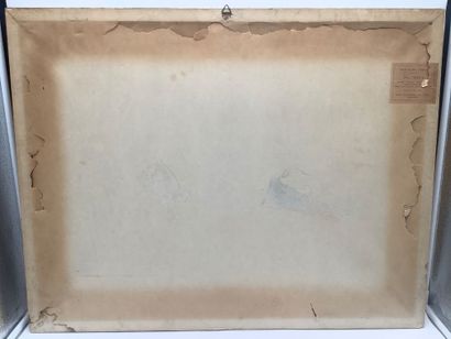 Chromolithographie marouflée sur toile. 
D’après...