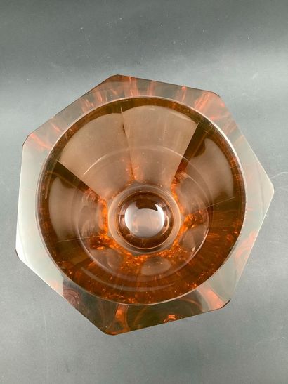 vase diamant en cristal à 7 pans couleur...