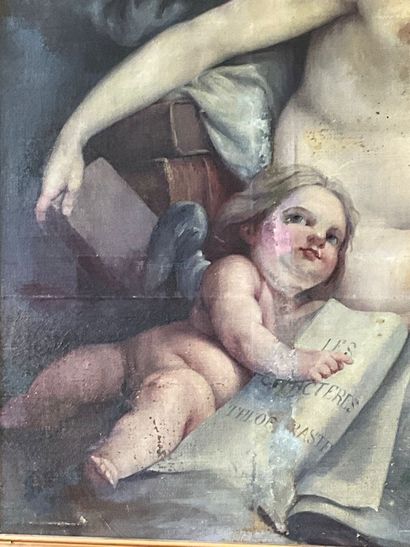Victor LAINE (1830-1911) Grande huile sur...