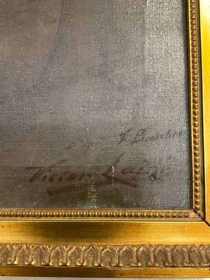 Victor LAINE (1830-1911) Grande huile sur...