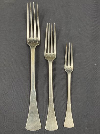 Partie de ménagère en argent, poids hors...