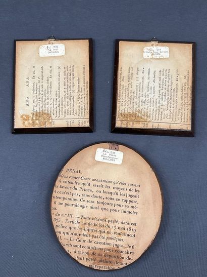 3 miniatures comprenant : la fillette aux...