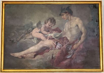 Victor LAINE (1830-1911) Grande huile sur...