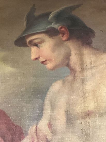 Victor LAINE (1830-1911) Grande huile sur...