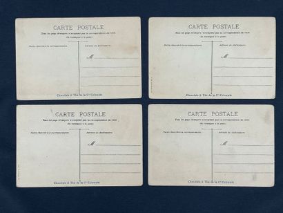 20 cartes postales publicitaires anciennes...