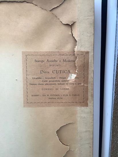 Chromolithographie marouflée sur toile. 
D’après...