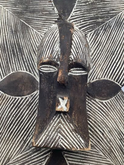 Art d’Afrique, bouclier ou masque en bois...