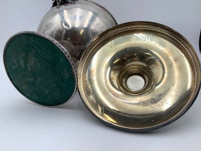 Argent, importante coupe / soupière à couvercle...
