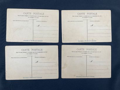 20 cartes postales publicitaires anciennes...