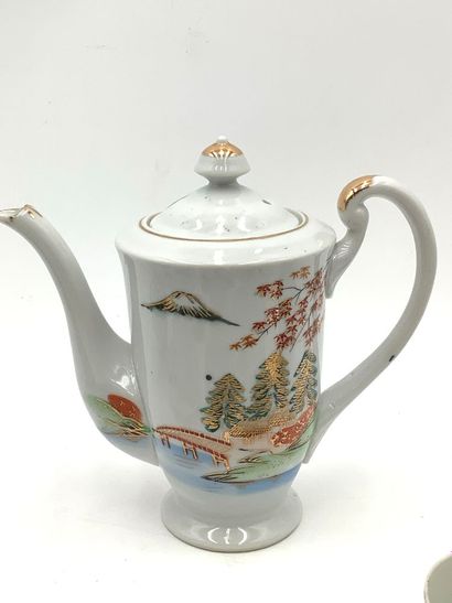 Service à café en porcelaine fine style Asiatique...