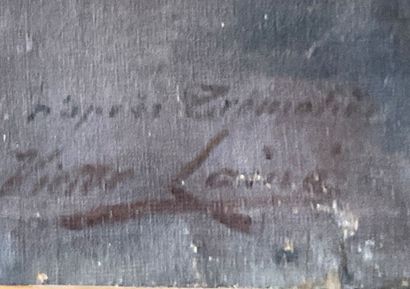 Victor LAINE (1830-1911) Grande huile sur...