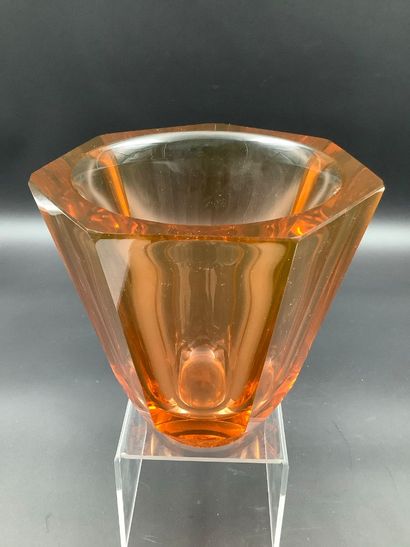 vase diamant en cristal à 7 pans couleur...