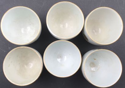 6 tasses en porcelaines japonaise Kutani...