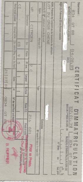 Pour pièces, épave - Citroën 7C de 1939,...