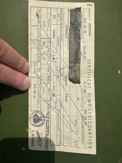 Frais de vente réduits 10 % - SIMCA 1000...
