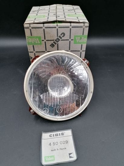 CIBIÉ Valéo, optique de phare rond, verre...