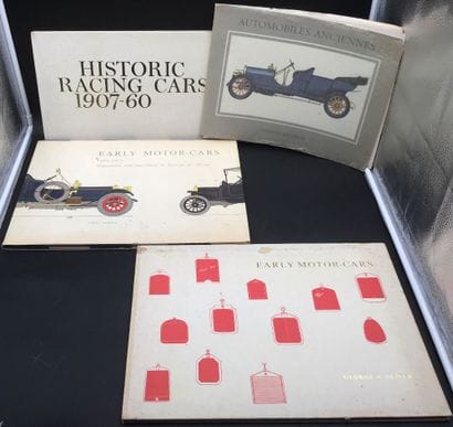 4 grands livres sur les voitures anciennes,...
