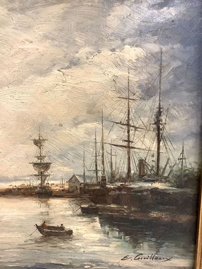 E. GUILLEUX (XXe) «Marine» École Française,...
