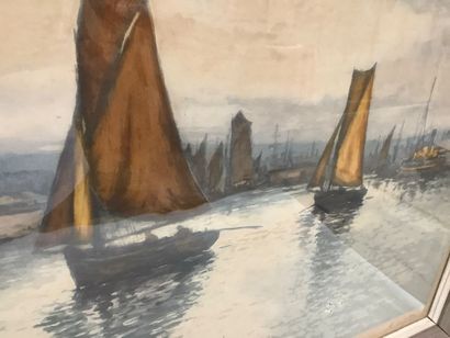 Alphonse LAFITTE (1863- ) Marine (eau-forte...