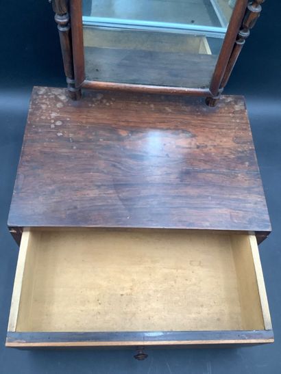 Coiffeuse en bois, avec miroir modulable...