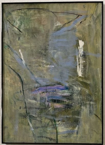 Gouache sur papier composition abstraite....