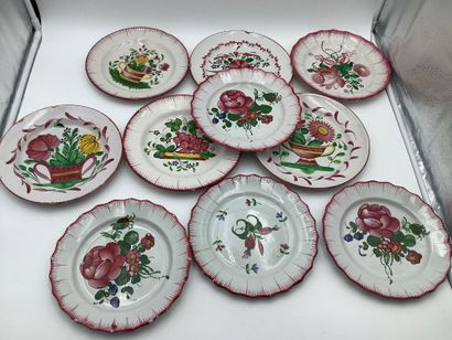 10 assiettes anciennes des faïenceries de...