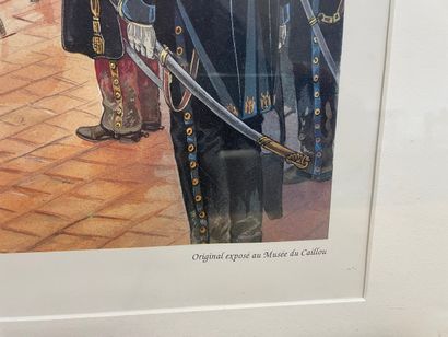 Napoléon: gravure sous cadre représentant...