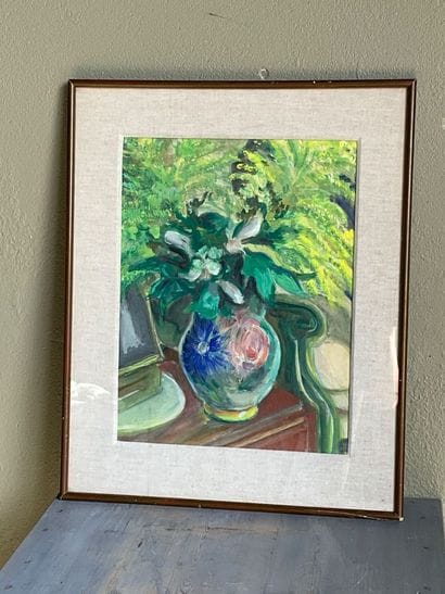 Léo Gassier: gouache sur panneau 