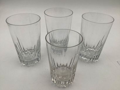 Baccarat, lot de 4 verres à orangeade Baccarat...