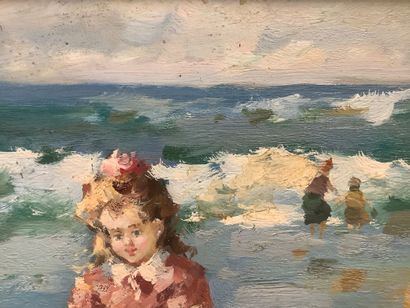 F. CHRISTAUX, (XXè) «jeux d’enfants sur la...