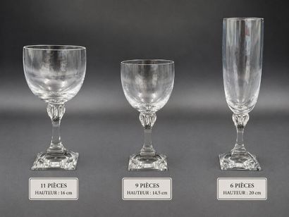 Lot de 26 verres en cristal, verrerie Peill...