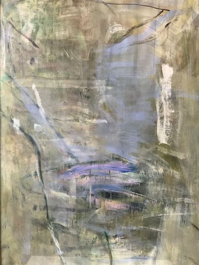 Gouache sur papier composition abstraite....