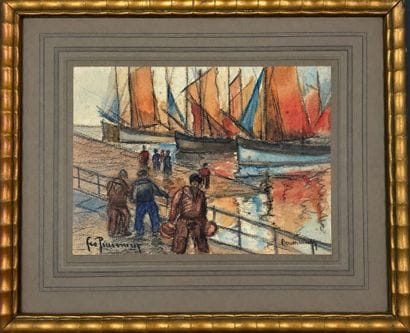 Géo PINCEMIN (1899-1991) Pastel rehaussé...