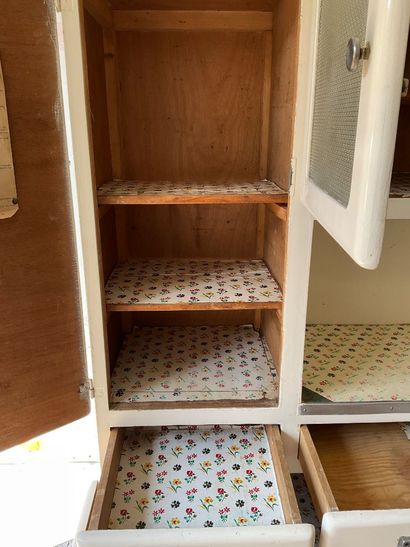 Buffet de cuisine type Mado en bois peint...