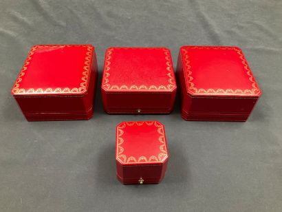 CARTIER, 4 présentoirs pour 2 pour montres,...