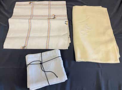 Lot de nappes en dentelle ou en tissu de...